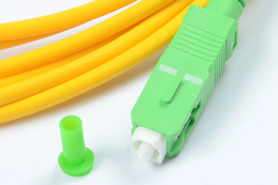 SC/APC fiber optic connector — view 3